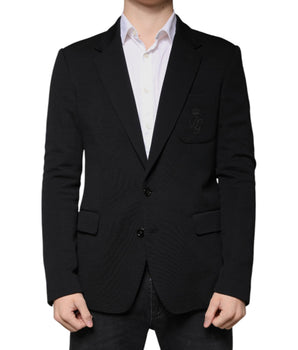 Dolce & Gabbana Black Wool Single Breasted Formal Blazer