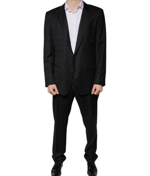 Dolce & Gabbana Black Wool Single Breasted Formal Suit
