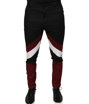 Dolce & Gabbana Multicolor Stripe Skinny Cotton Pants