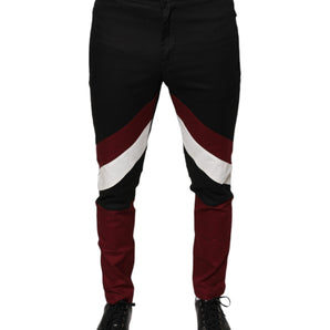 Dolce & Gabbana Multicolor Stripe Skinny Cotton Pants