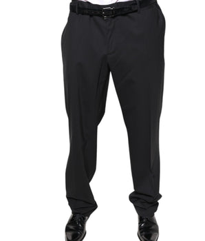 Dolce & Gabbana Black Wool Men Formal Dress Pants