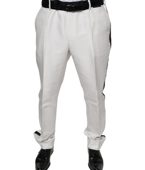 Dolce &amp; Gabbana White Polyester Formal Dress Pants