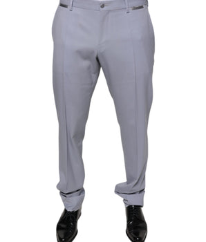 Dolce & Gabbana Light Gray Wool Formal Dress Pants