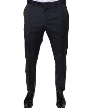 Dolce &amp; Gabbana Black Cotton Wool Formal Dress Pants