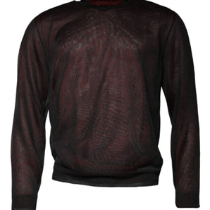 Dolce &amp; Gabbana Suéter tipo jersey con cuello redondo y poliéster granate