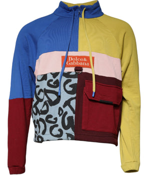 Dolce & Gabbana Multicolor Patchwork Men Sweatshirt Sweater