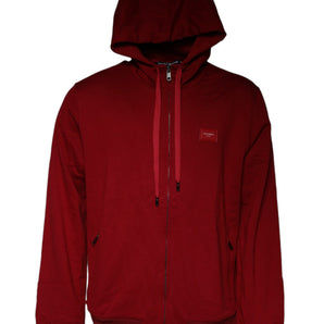Dolce &amp; Gabbana Sudadera con capucha y placa del logo roja