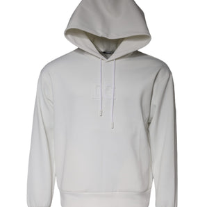 Dolce &amp; Gabbana Sudadera con capucha y logo DG blanco para hombre