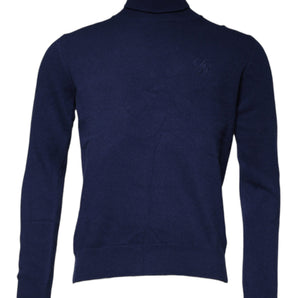 Dolce &amp; Gabbana Jersey de cuello alto de punto de lana azul