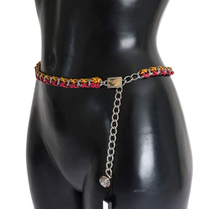 Dolce & Gabbana Elegant Multicolor Crystal-Embellished Belt