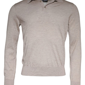 Dolce &amp; Gabbana Jersey con cuello de punto de cachemira beige