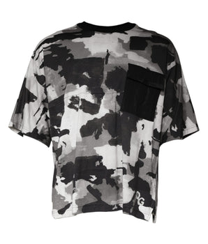 Dolce & Gabbana Multicolor Camouflage Cotton Crewneck T-shirt