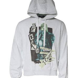 Dolce &amp; Gabbana White Caesar Cotton Hooded Pullover Sweater