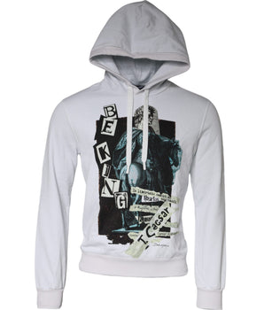 Dolce & Gabbana White Caesar Cotton Hooded Pullover Sweater