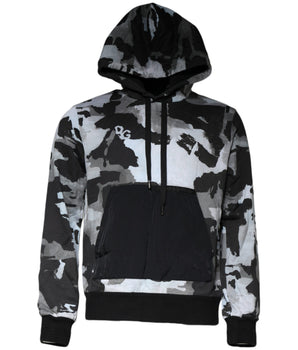 Dolce & Gabbana Multicolor Camouflage Men Hooded Sweater