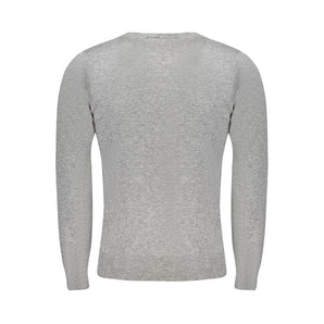 Cavalli Class Gray Viscose Men Sweater