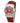 Chronotech Red Leather Dress Watch