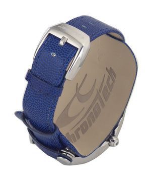 Chronotech Blue Leather Dress Watch