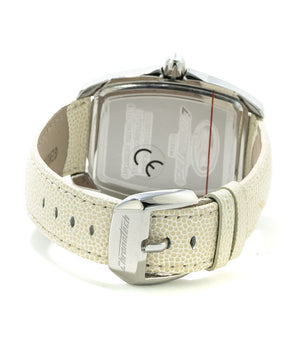 Chronotech White Leather Dress Watch