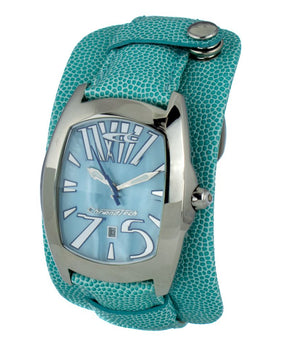 Chronotech Blue Leather Dress Watch