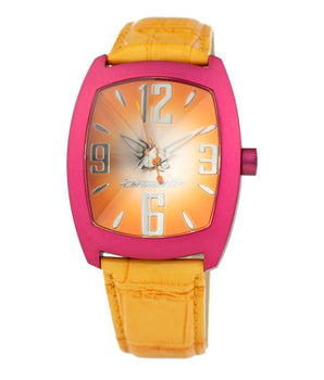 Chronotech Orange Leather Dress Watch