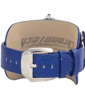 Chronotech Blue Leather Dress Watch