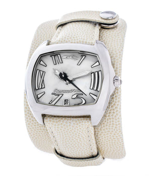 Chronotech Beige Leather Bracelet Watch