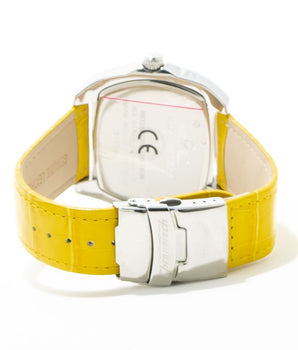 Chronotech Yellow Leather Dress Watch
