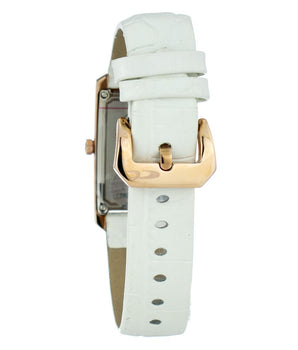 Chronotech White Leather Dress Watch