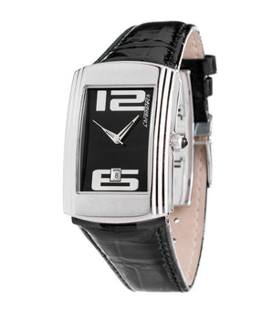 Chronotech Black Leather Dress Watch