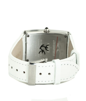 Chronotech White Leather Dress Watch