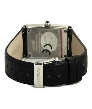 Chronotech Black Leather Dress Watch