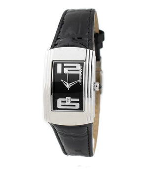 Chronotech Black Leather Dress Watch