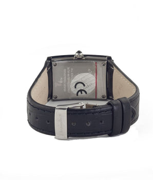 Chronotech Black Leather Dress Watch