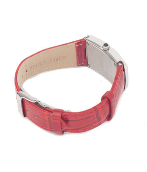 Chronotech Red Leather Dress Watch