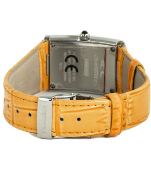 Chronotech Orange Leather Dress Watch