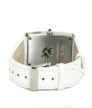 Chronotech White Leather Dress Watch