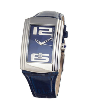 Chronotech Blue Leather Dress Watch