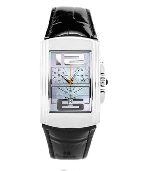 Chronotech Black Leather Dress Watch
