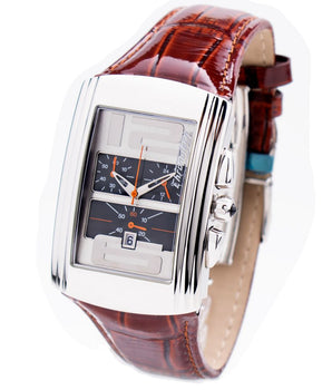 Chronotech Brown Leather Dress Watch