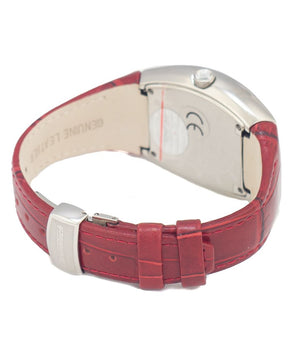 Chronotech Red Leather Dress Watch