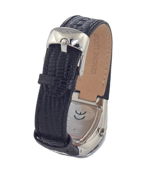 Chronotech Black Leather Dress Watch