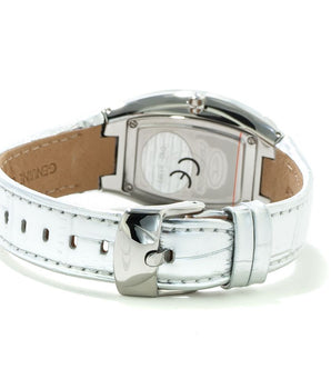 Chronotech Silver Leather Dress Watch