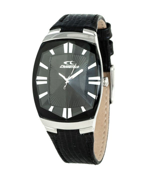Chronotech Black Leather Dress Watch