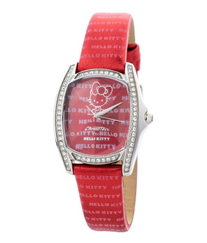 Chronotech Red Leather Dress Watch