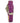Chronotech Purple Leather Dress Watch