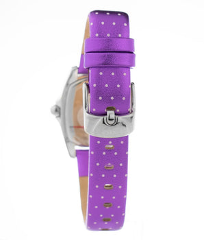 Chronotech Purple Leather Dress Watch