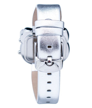 Chronotech Silver Leather Digital Watch