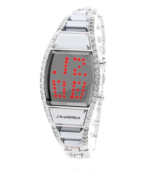 Chronotech Silver Stainless Steel Digital Watch