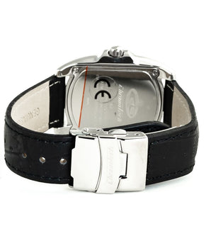 Chronotech Black Leather Dress Watch